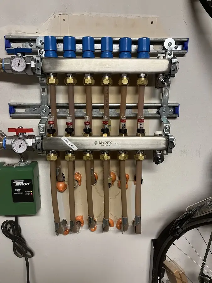 Plumber performing Gas Line Installation at a residential property in Dubuque